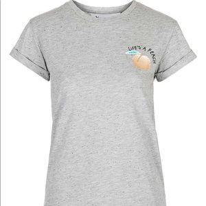 Topshop Life’s a Peach Gray Tee